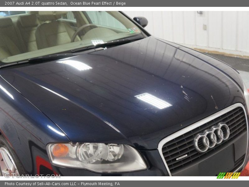 Ocean Blue Pearl Effect / Beige 2007 Audi A4 2.0T quattro Sedan