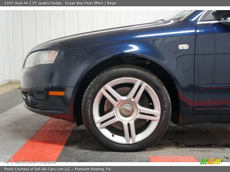 Ocean Blue Pearl Effect / Beige 2007 Audi A4 2.0T quattro Sedan