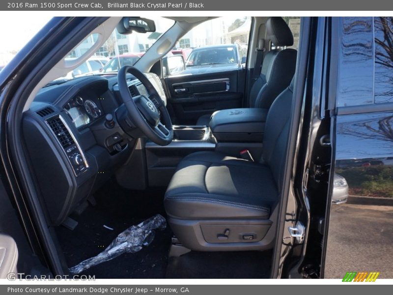 Brilliant Black Crystal Pearl / Black 2016 Ram 1500 Sport Crew Cab