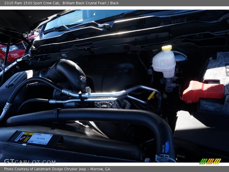 Brilliant Black Crystal Pearl / Black 2016 Ram 1500 Sport Crew Cab