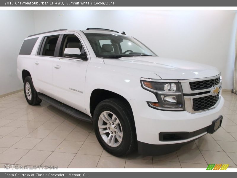 Summit White / Cocoa/Dune 2015 Chevrolet Suburban LT 4WD