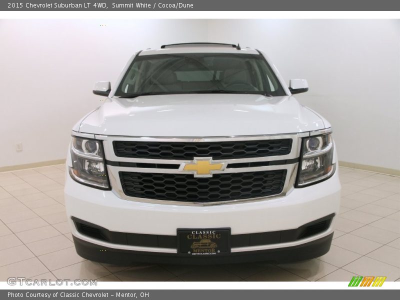 Summit White / Cocoa/Dune 2015 Chevrolet Suburban LT 4WD