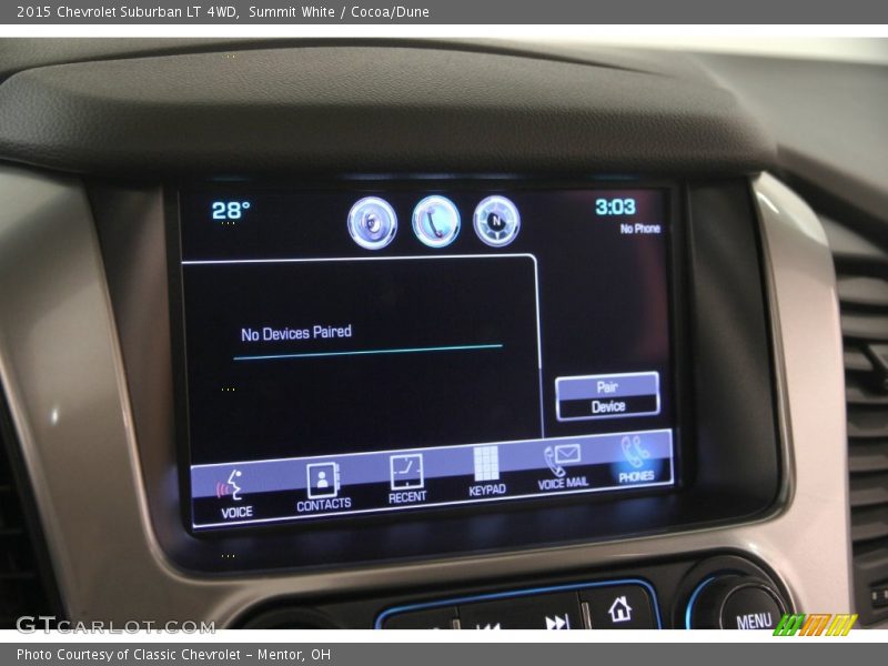 Summit White / Cocoa/Dune 2015 Chevrolet Suburban LT 4WD