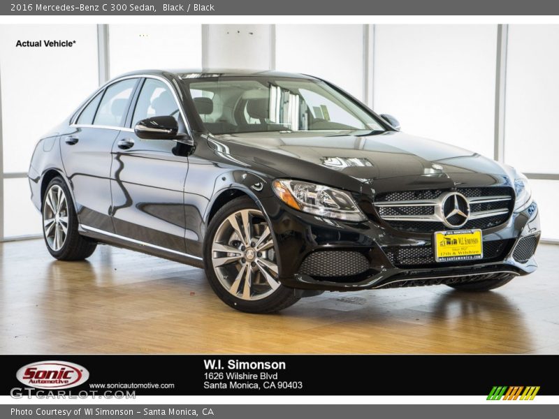 Black / Black 2016 Mercedes-Benz C 300 Sedan