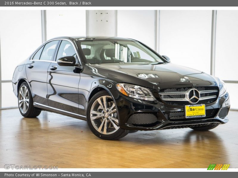 Black / Black 2016 Mercedes-Benz C 300 Sedan