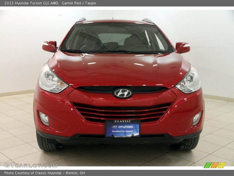 Garnet Red / Taupe 2013 Hyundai Tucson GLS AWD