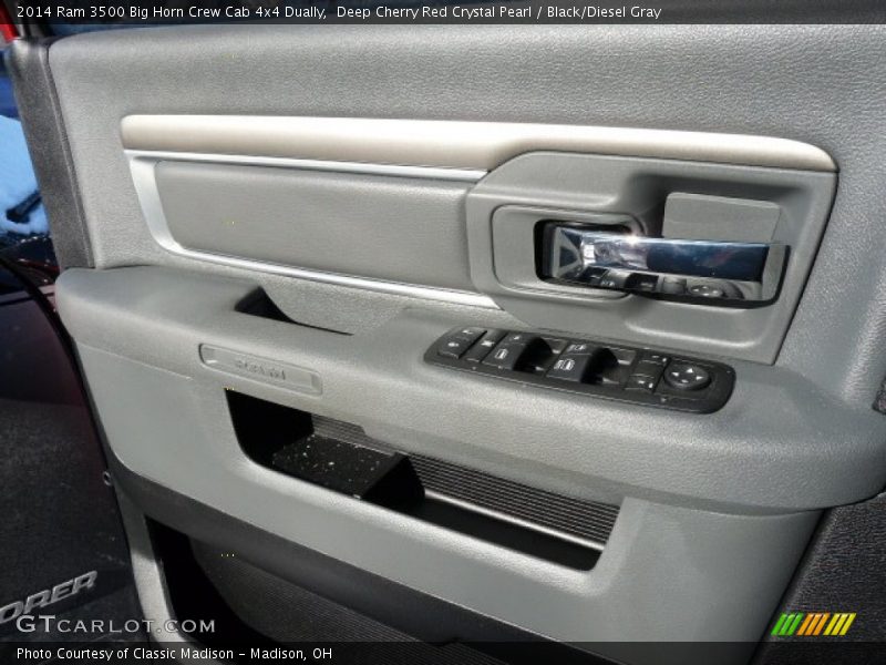 Deep Cherry Red Crystal Pearl / Black/Diesel Gray 2014 Ram 3500 Big Horn Crew Cab 4x4 Dually