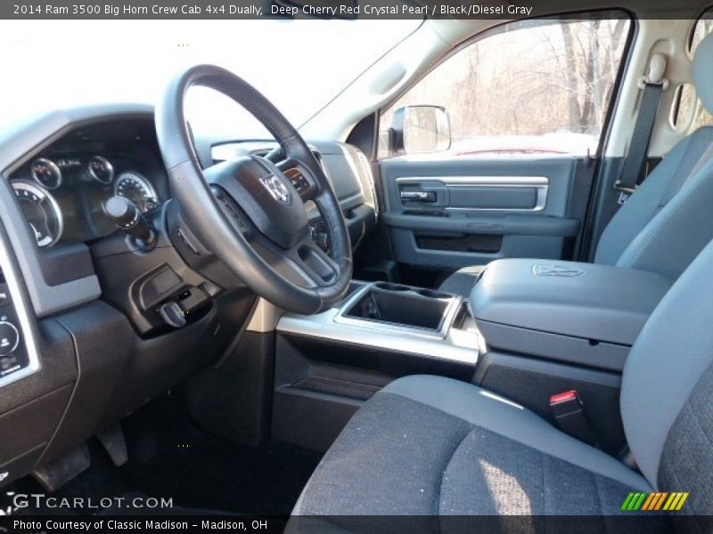 Deep Cherry Red Crystal Pearl / Black/Diesel Gray 2014 Ram 3500 Big Horn Crew Cab 4x4 Dually