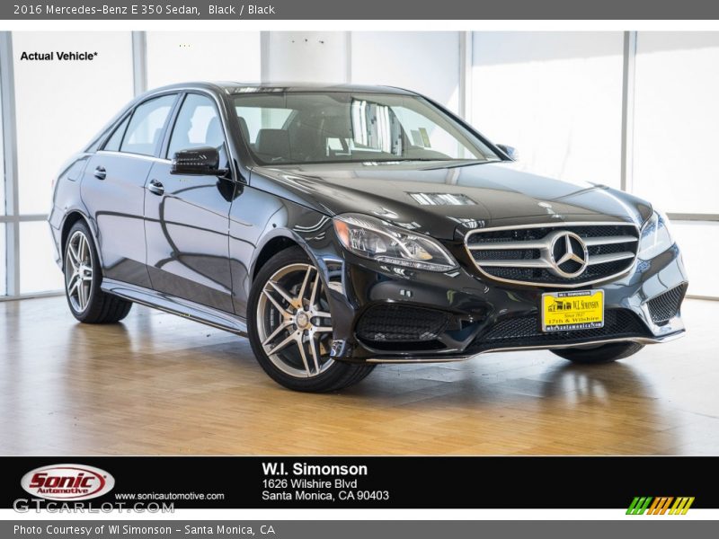 Black / Black 2016 Mercedes-Benz E 350 Sedan