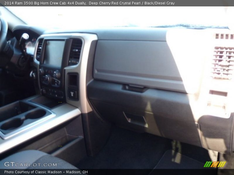 Deep Cherry Red Crystal Pearl / Black/Diesel Gray 2014 Ram 3500 Big Horn Crew Cab 4x4 Dually