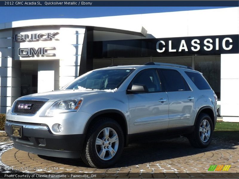 Quicksilver Metallic / Ebony 2012 GMC Acadia SL