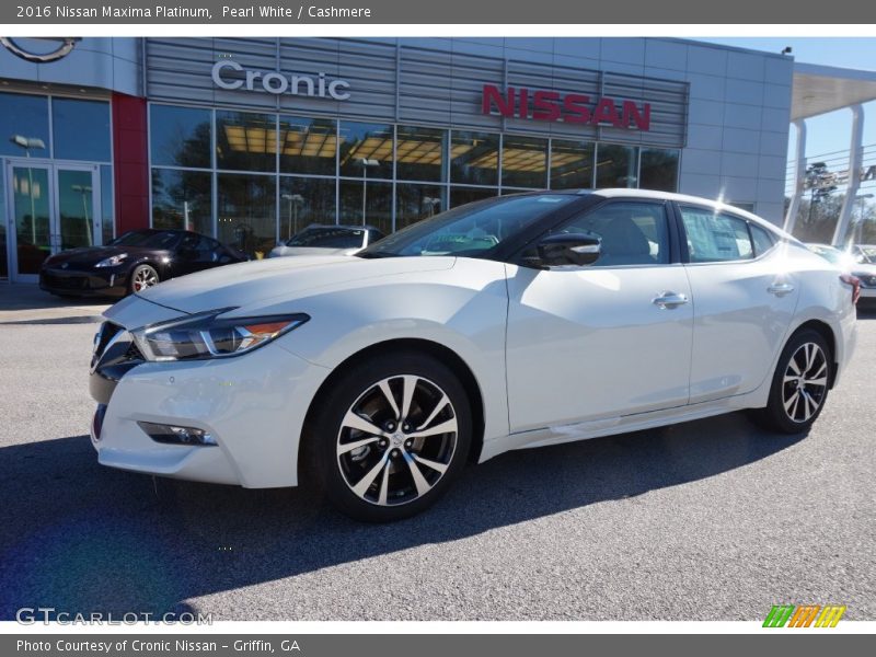 Pearl White / Cashmere 2016 Nissan Maxima Platinum