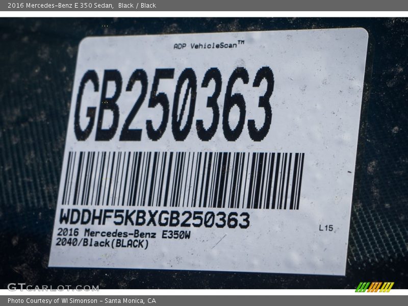 Black / Black 2016 Mercedes-Benz E 350 Sedan