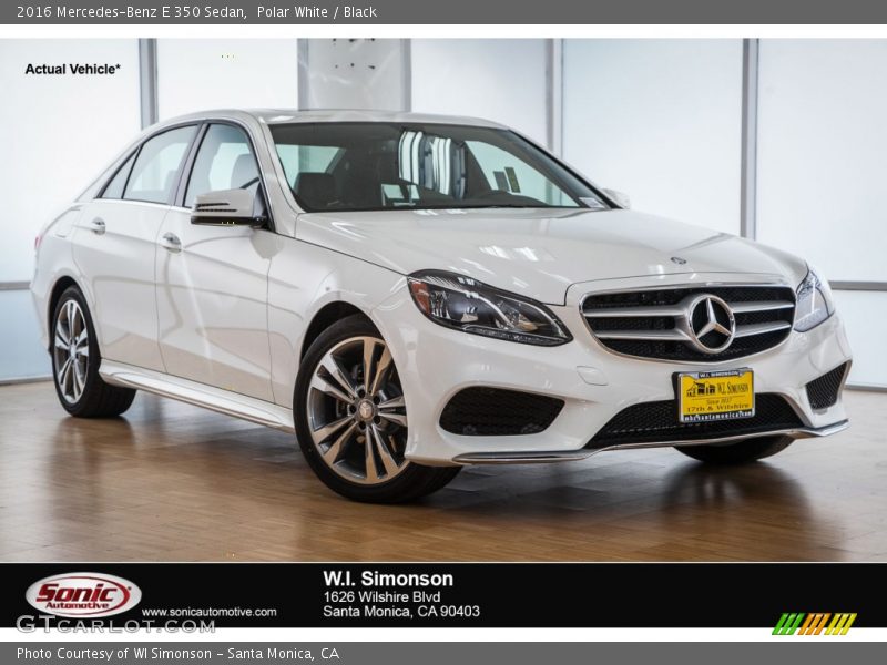 Polar White / Black 2016 Mercedes-Benz E 350 Sedan