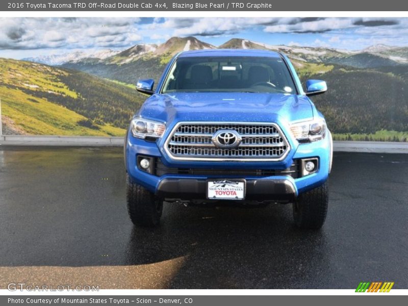 Blazing Blue Pearl / TRD Graphite 2016 Toyota Tacoma TRD Off-Road Double Cab 4x4