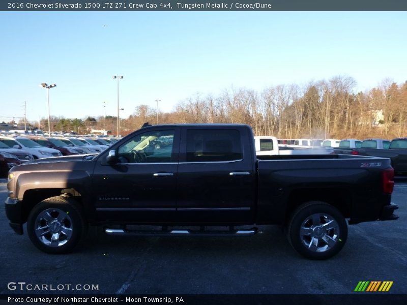Tungsten Metallic / Cocoa/Dune 2016 Chevrolet Silverado 1500 LTZ Z71 Crew Cab 4x4