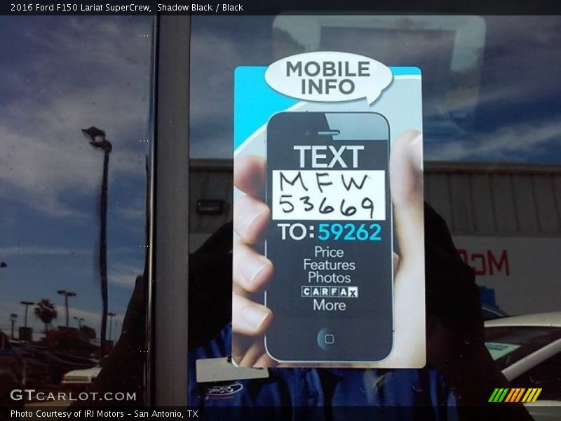 Shadow Black / Black 2016 Ford F150 Lariat SuperCrew