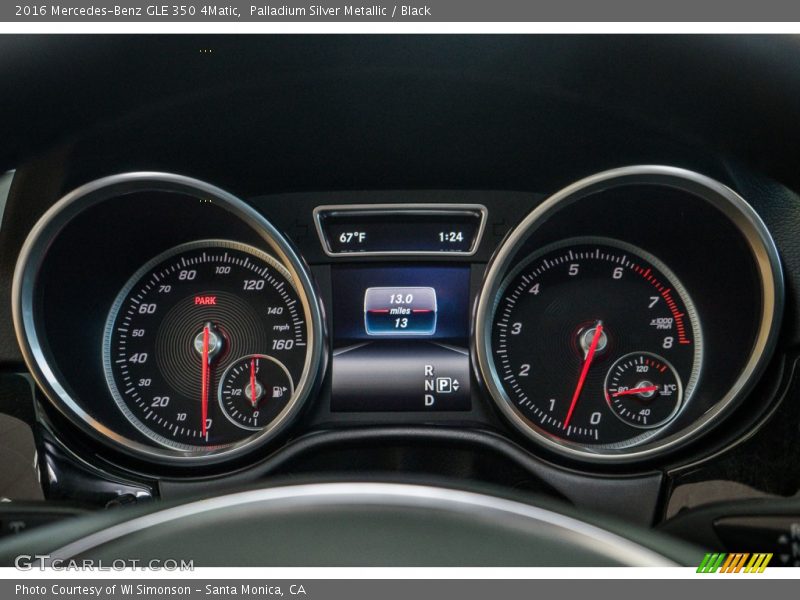 Palladium Silver Metallic / Black 2016 Mercedes-Benz GLE 350 4Matic