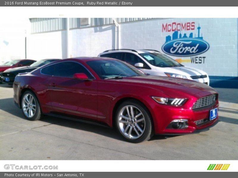 Ruby Red Metallic / Ebony 2016 Ford Mustang EcoBoost Premium Coupe