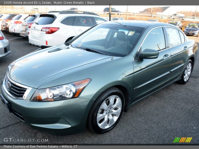 Mystic Green Metallic / Black 2008 Honda Accord EX-L Sedan