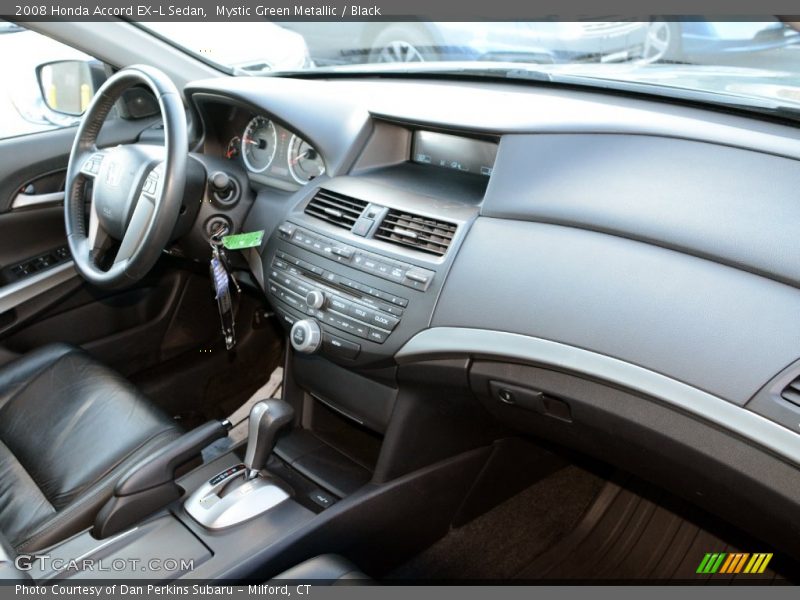Mystic Green Metallic / Black 2008 Honda Accord EX-L Sedan