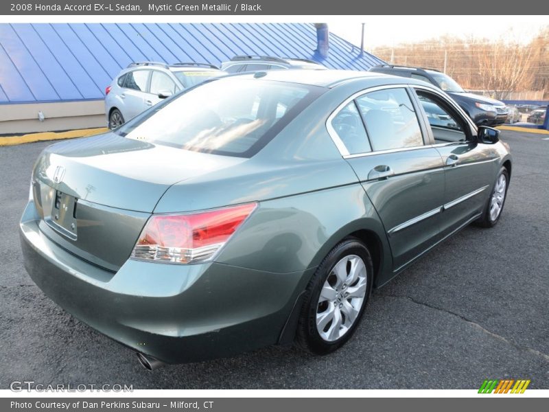 Mystic Green Metallic / Black 2008 Honda Accord EX-L Sedan