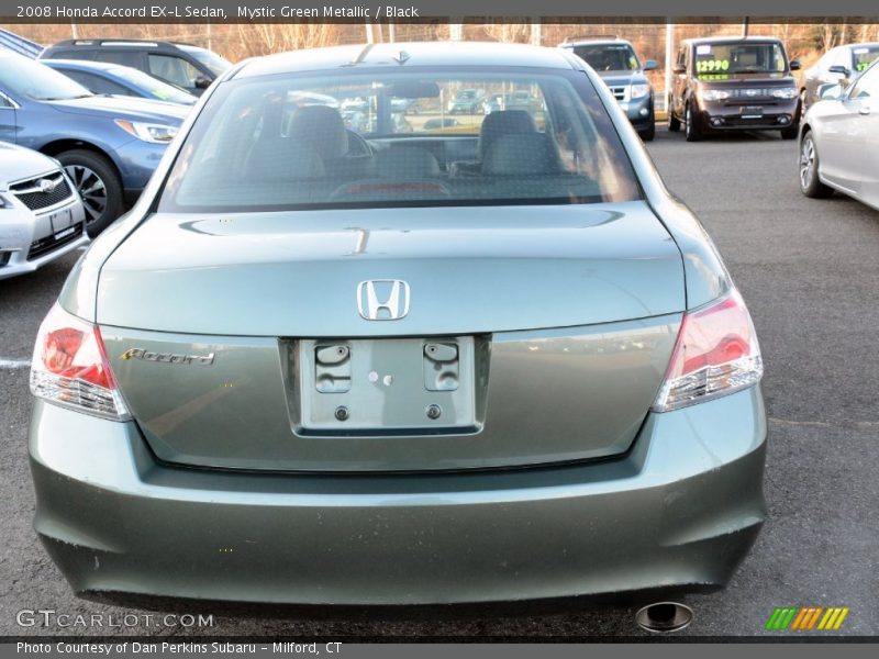 Mystic Green Metallic / Black 2008 Honda Accord EX-L Sedan