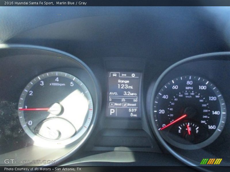 Marlin Blue / Gray 2016 Hyundai Santa Fe Sport