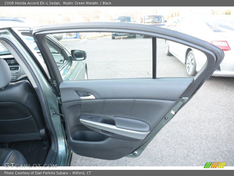 Mystic Green Metallic / Black 2008 Honda Accord EX-L Sedan