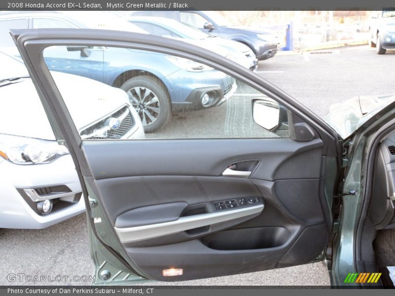 Mystic Green Metallic / Black 2008 Honda Accord EX-L Sedan