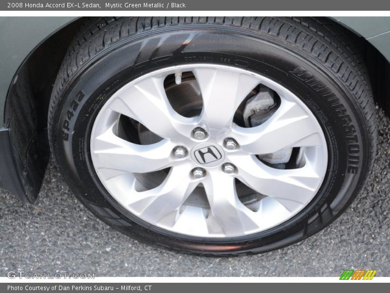 Mystic Green Metallic / Black 2008 Honda Accord EX-L Sedan