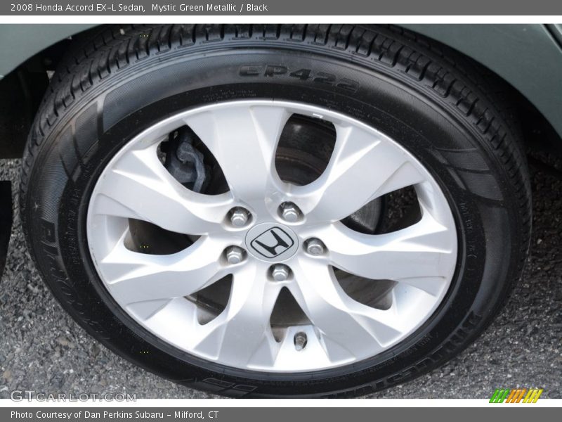Mystic Green Metallic / Black 2008 Honda Accord EX-L Sedan