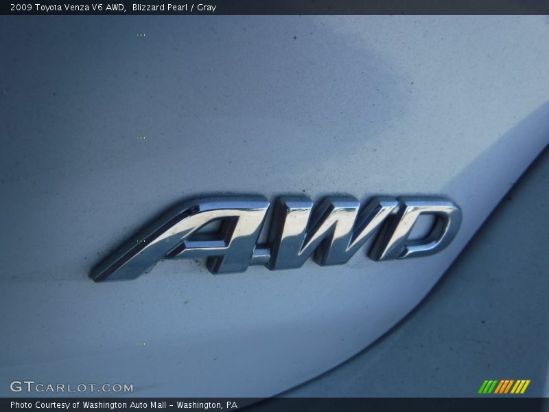 Blizzard Pearl / Gray 2009 Toyota Venza V6 AWD