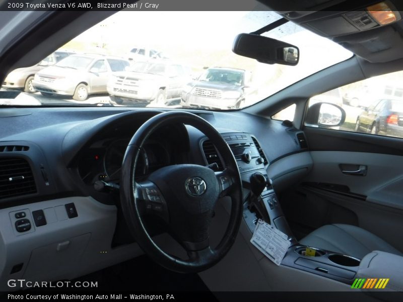 Blizzard Pearl / Gray 2009 Toyota Venza V6 AWD