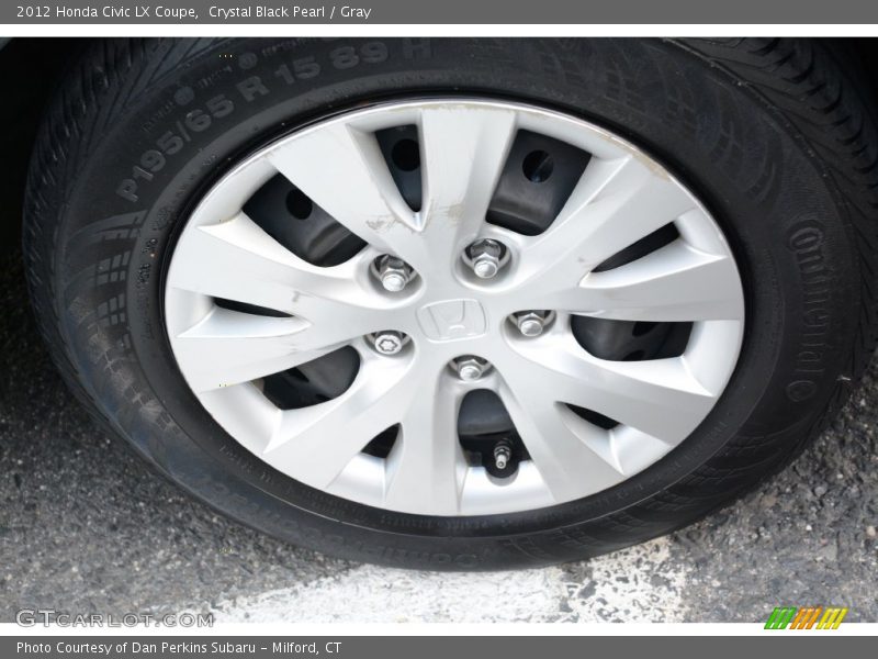Crystal Black Pearl / Gray 2012 Honda Civic LX Coupe