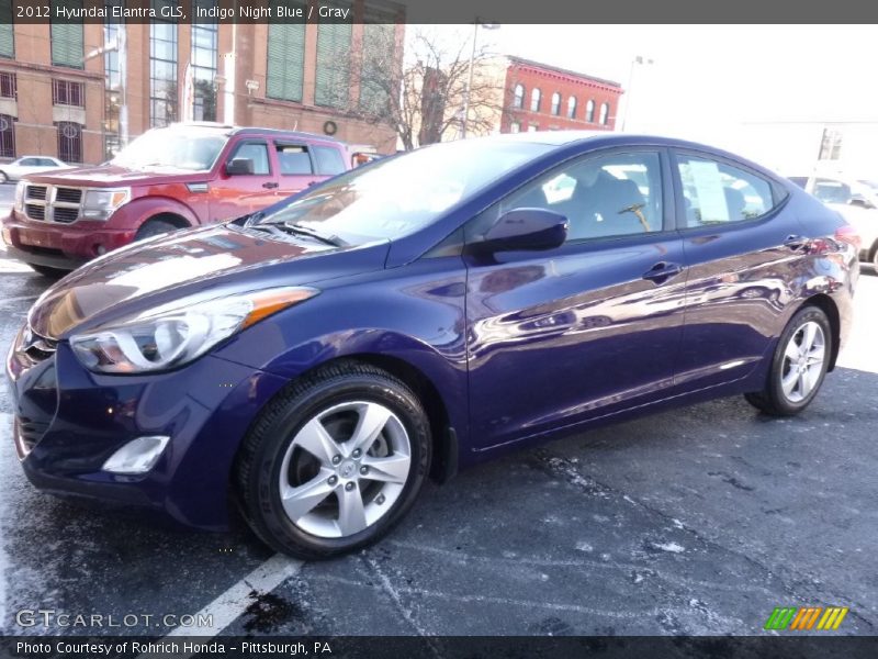 Indigo Night Blue / Gray 2012 Hyundai Elantra GLS