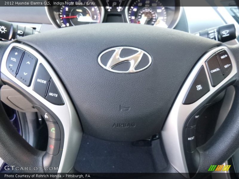 Indigo Night Blue / Gray 2012 Hyundai Elantra GLS