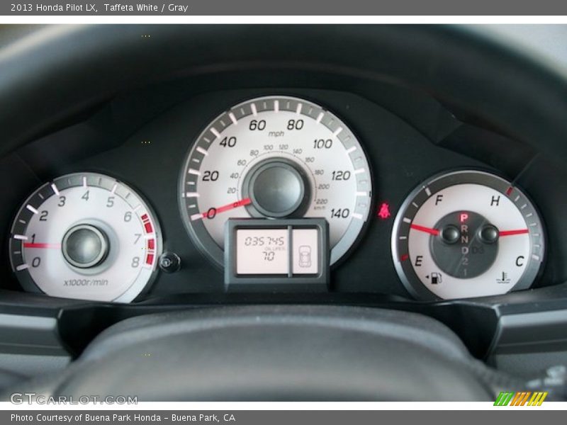 Taffeta White / Gray 2013 Honda Pilot LX