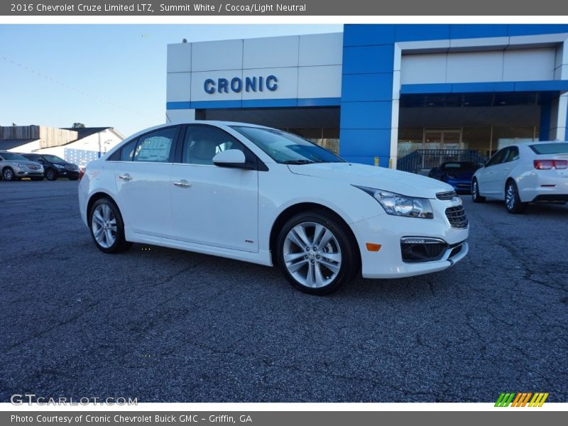 Summit White / Cocoa/Light Neutral 2016 Chevrolet Cruze Limited LTZ