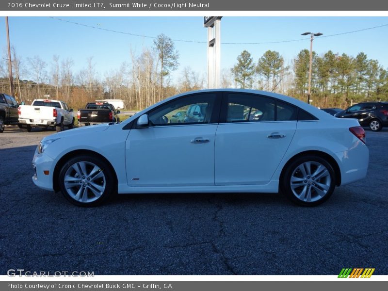 Summit White / Cocoa/Light Neutral 2016 Chevrolet Cruze Limited LTZ