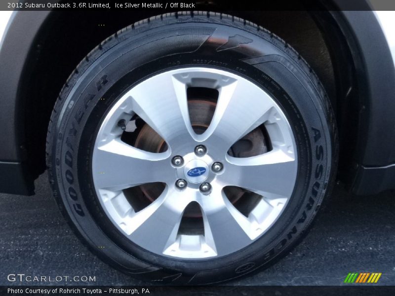 Ice Silver Metallic / Off Black 2012 Subaru Outback 3.6R Limited