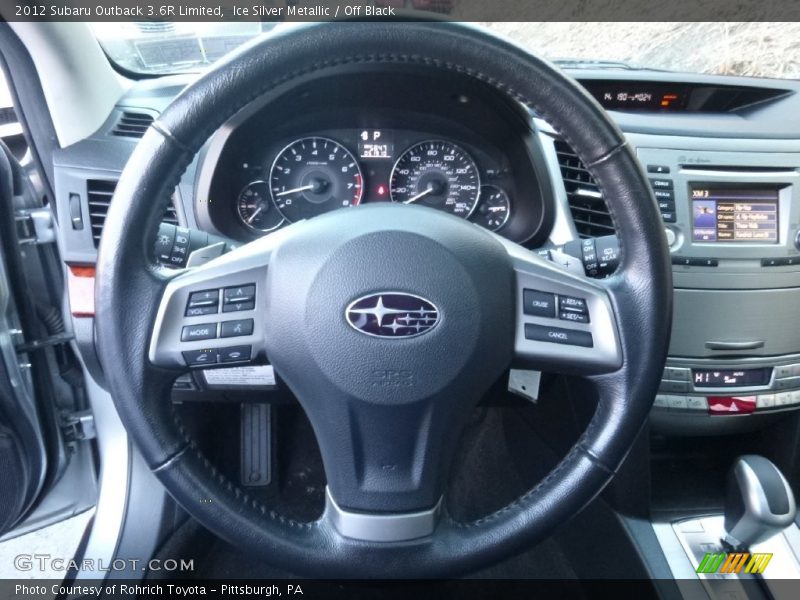 Ice Silver Metallic / Off Black 2012 Subaru Outback 3.6R Limited