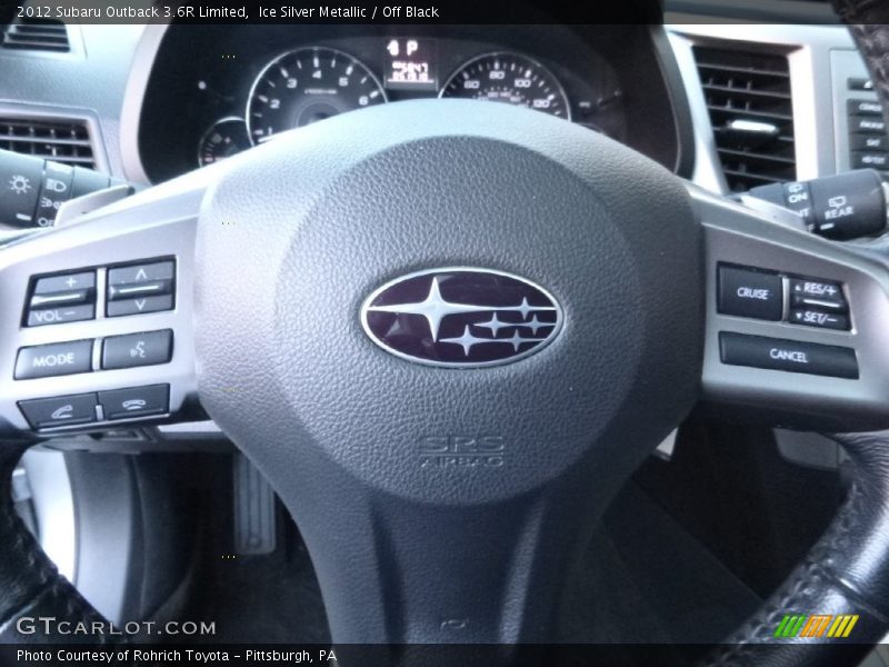 Ice Silver Metallic / Off Black 2012 Subaru Outback 3.6R Limited