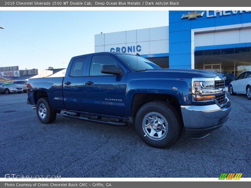 Deep Ocean Blue Metallic / Dark Ash/Jet Black 2016 Chevrolet Silverado 1500 WT Double Cab