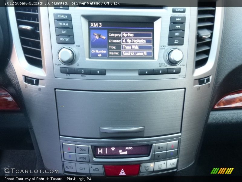 Ice Silver Metallic / Off Black 2012 Subaru Outback 3.6R Limited
