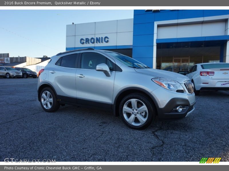 Quicksilver Metallic / Ebony 2016 Buick Encore Premium