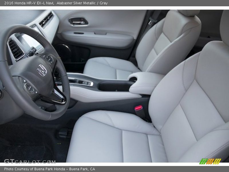 Alabaster Silver Metallic / Gray 2016 Honda HR-V EX-L Navi