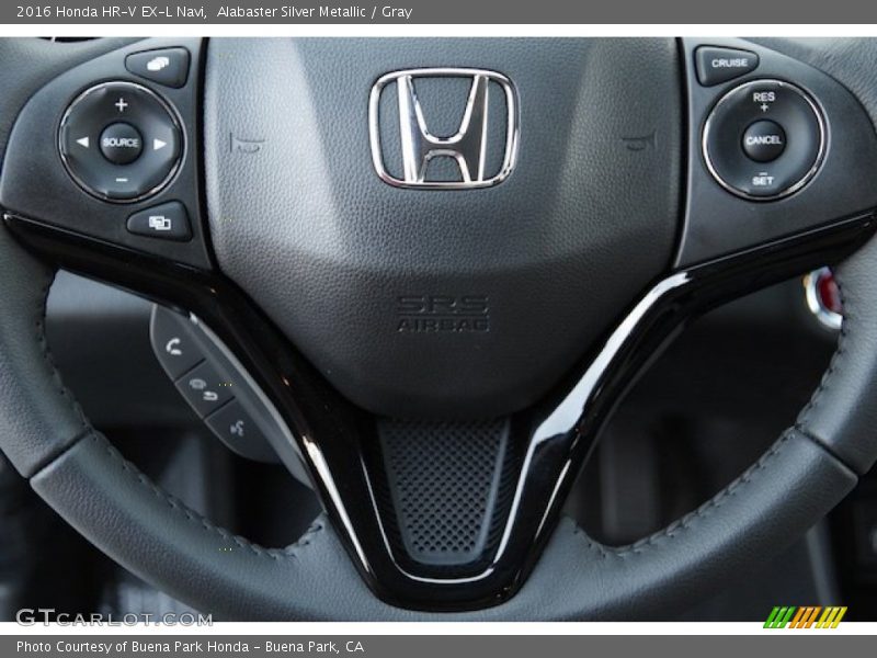 Alabaster Silver Metallic / Gray 2016 Honda HR-V EX-L Navi