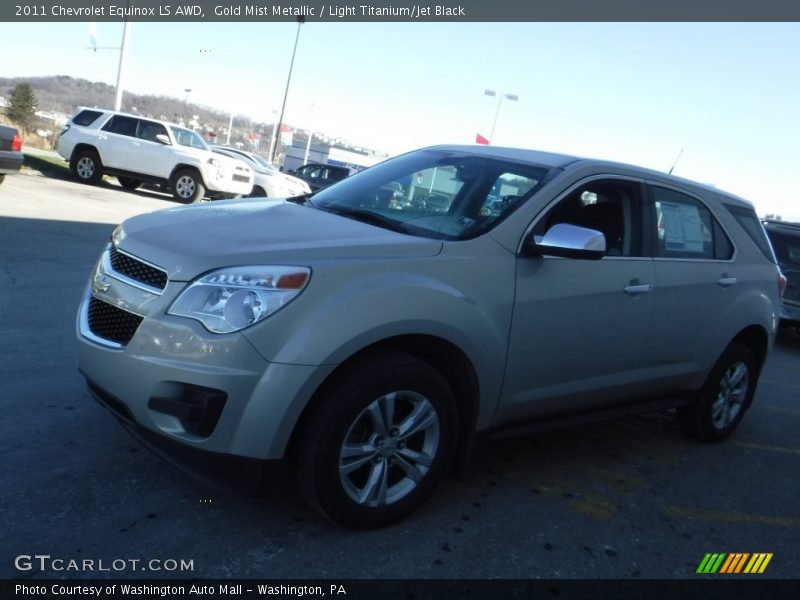 Gold Mist Metallic / Light Titanium/Jet Black 2011 Chevrolet Equinox LS AWD