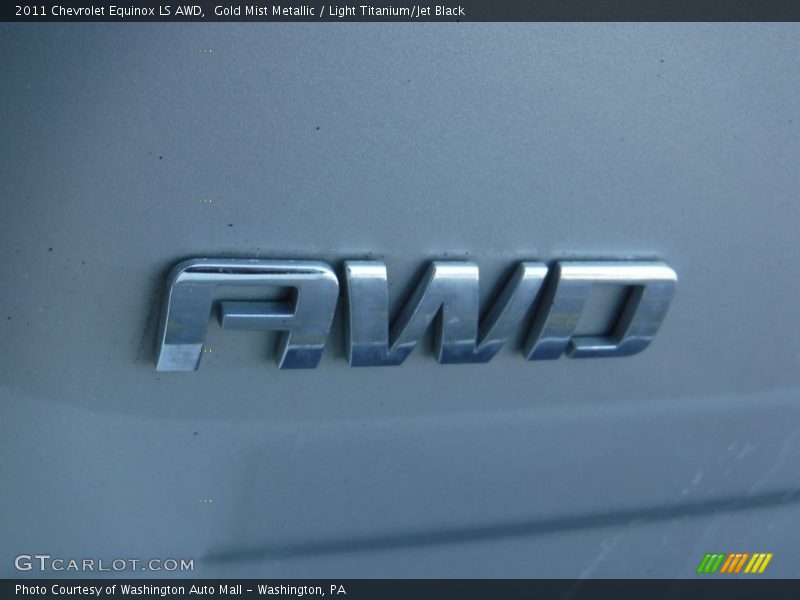 Gold Mist Metallic / Light Titanium/Jet Black 2011 Chevrolet Equinox LS AWD
